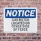 Signmission Gas Meter Located On Other Side Of Fence, 10 in W x Rectangle, Plastic OS-2PACK-NS-P-710-L-13008 - alternate 3